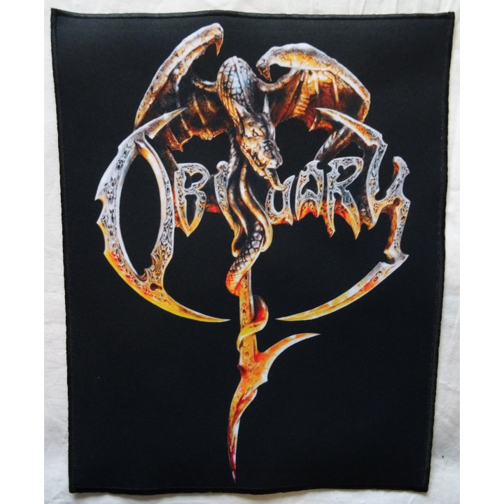 Obituary Logo Florida Death Metal Backpatch Giant Back Patch Rückenaufnäher Aufnäher