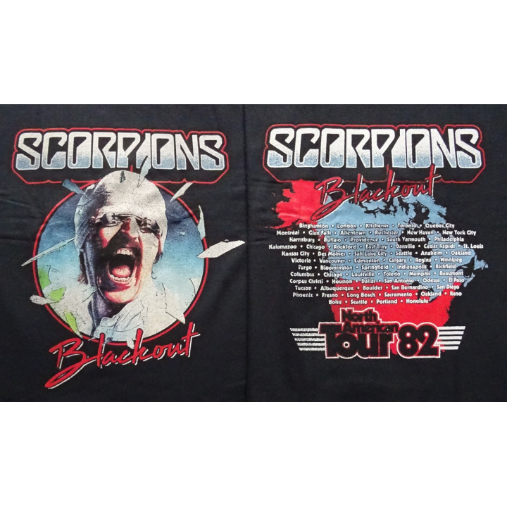 Scorpions Blackout North American Tour 1982 Official Merchandise T-Shirt Heavy Metal Hard Rock