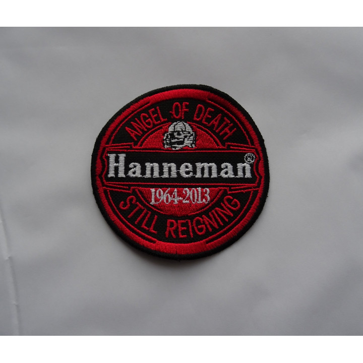 Slayer Angel of Death Jeff Hanneman 1964 - 2013 Still Reigning Embroidered Red Black White Skull Patch Handmade Limited !