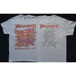 Megadeth Official T-Shirt Peace Sells... But Who’s Buying? Vintage White T-Shirt