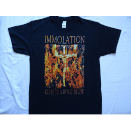 Immolation Close To A World Below Official T-Shirt Old Skull Death Metal