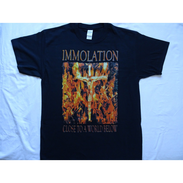Immolation Close To A World Below Official T-Shirt Old Skull Death Metal