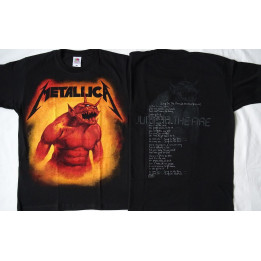Metallica Jump in the Fire Lyrics Official Original Vintage Black T-Shirt Classic Thrash Metal