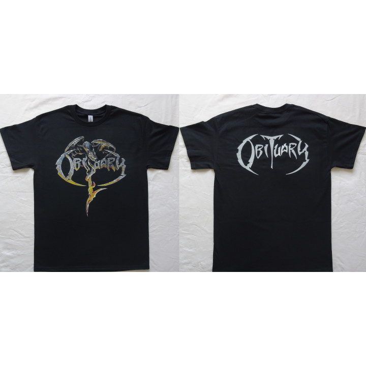 Obituary Logo Dragon Original Official Black T-Shirt 