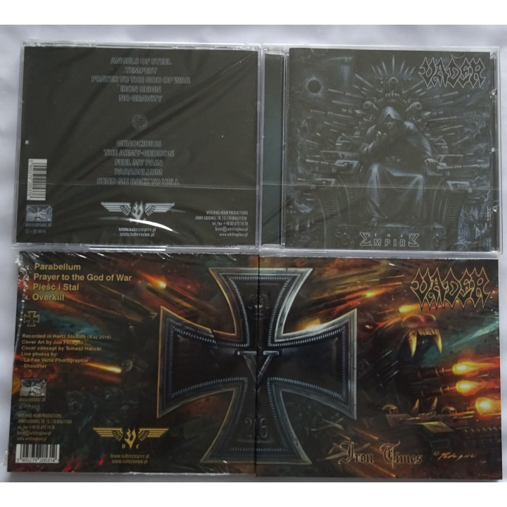 VADER The Empire CD + Iron Times CD DigiPack Cover Motörhead Overkill + Cover Panzer X