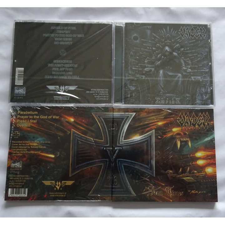 VADER The Empire CD + Iron Times CD DigiPack Cover Motörhead Overkill + Cover Panzer X