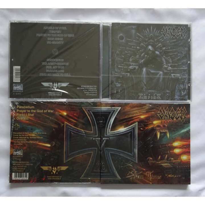 VADER The Empire CD + Iron Times CD DigiPack Cover Motörhead Overkill + Cover Panzer X