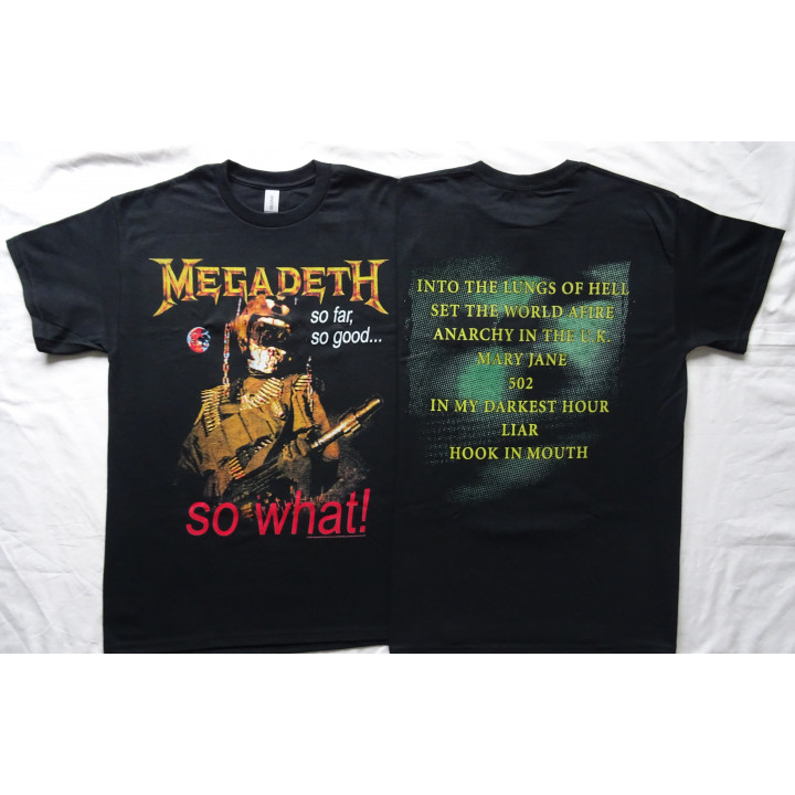 Megadeth So Far, So Good... So What! Official T-Shirt Officiall Merchandise Ⓒ2023 Megadeth