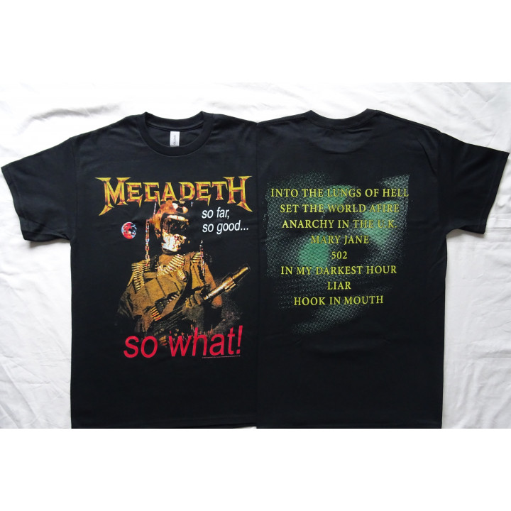 Megadeth So Far, So Good... So What! Official T-Shirt Officiall Merchandise Ⓒ2023 Megadeth