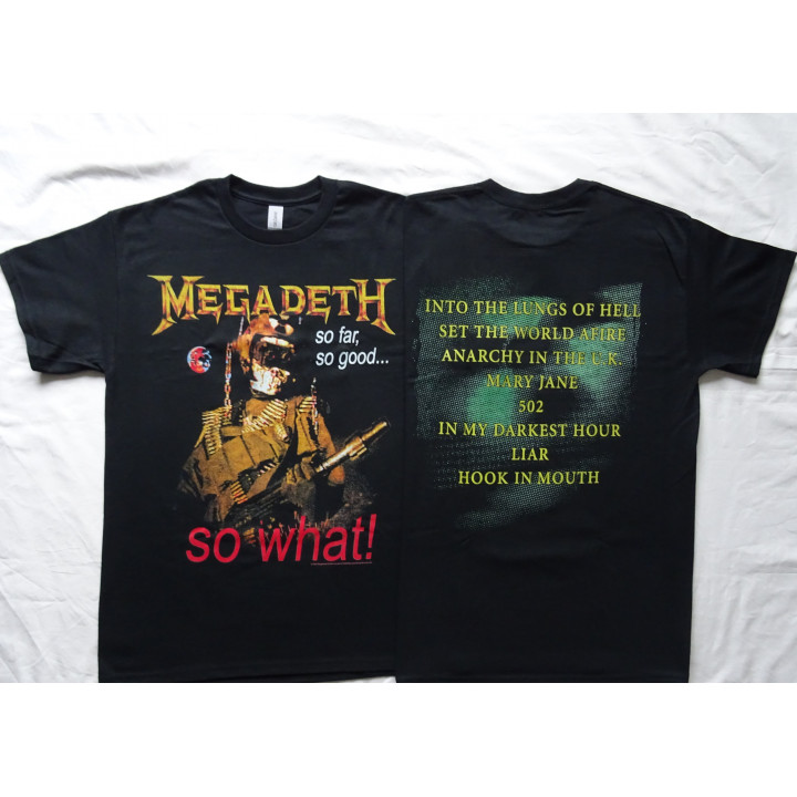 Megadeth So Far, So Good... So What! Official T-Shirt Officiall Merchandise Ⓒ2023 Megadeth