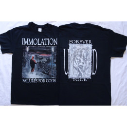 Immolation Failures for Gods T-Shirt Forever Unsaved Tour Official Merchandise T-Shirt Death Metal 