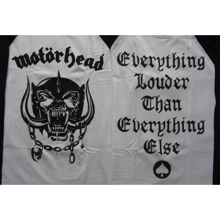 Motörhead Everything Louder Than Everything Else Official Longsleeve T-Shirt White / Black Sleeve