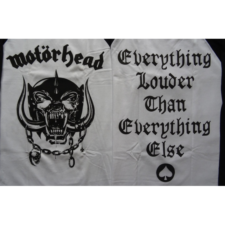 Motörhead Everything Louder Than Everything Else Official Longsleeve T-Shirt White / Black Sleeve