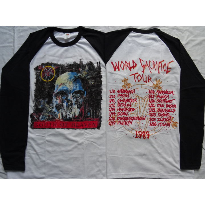 Slayer South of Heaven World Sacrifice Tour 1989 Longsleeve Free Shipping !