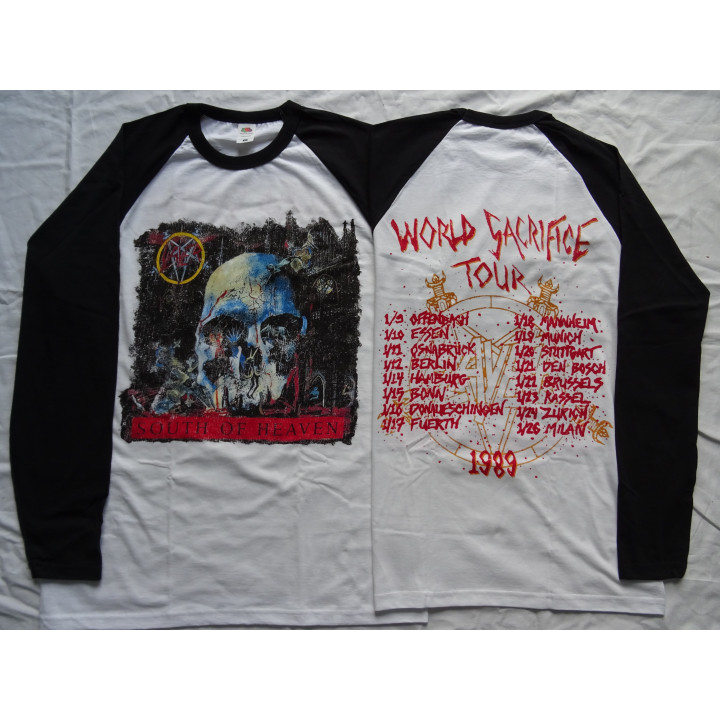 Slayer South of Heaven World Sacrifice Tour 1989 Longsleeve Free Shipping !