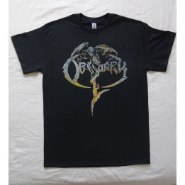 Obituary Logo Dragon Original Official Black T-Shirt Free Shipping 