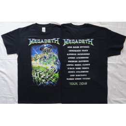 Megadeth Dystopia Europe Tour 2018 Official T-Shirt 