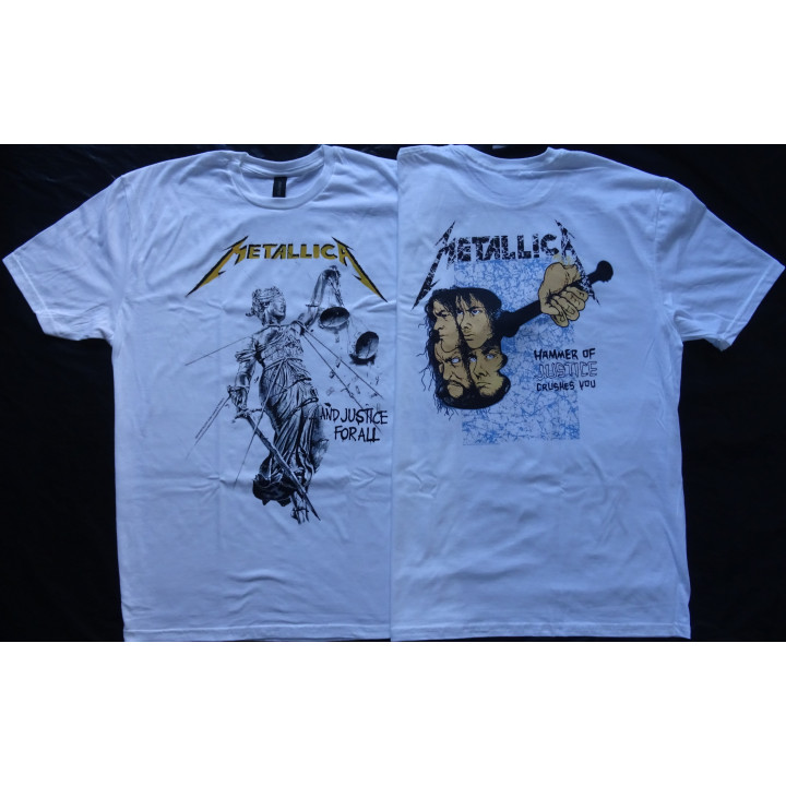 Metallica Official T-Shirt ...And Justice for All Thrash Metal Classic Free Shipping