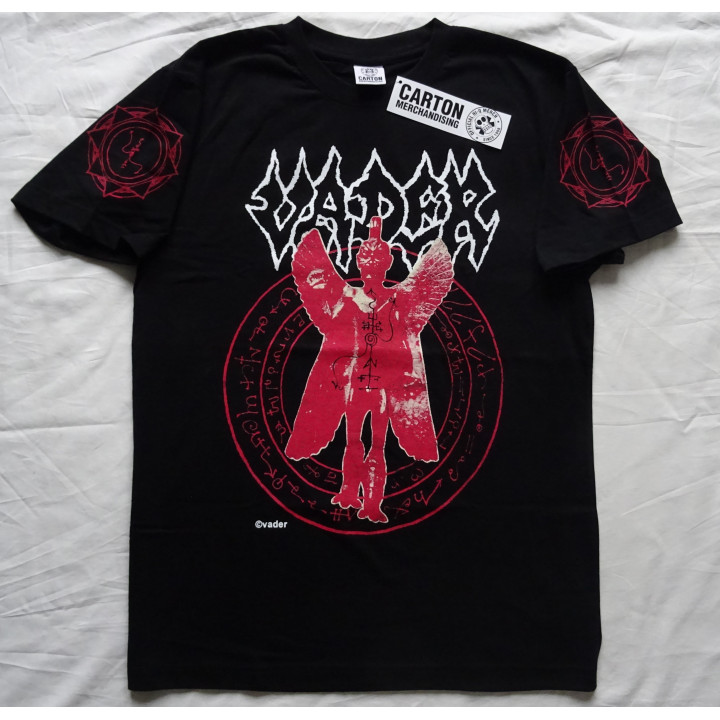 Vader Pazuzu Free Shipping XXXV Years of Chaos 1983-2018 Poland Tour Official T-Shirt Unique Official repress front of 1993 T-Sh