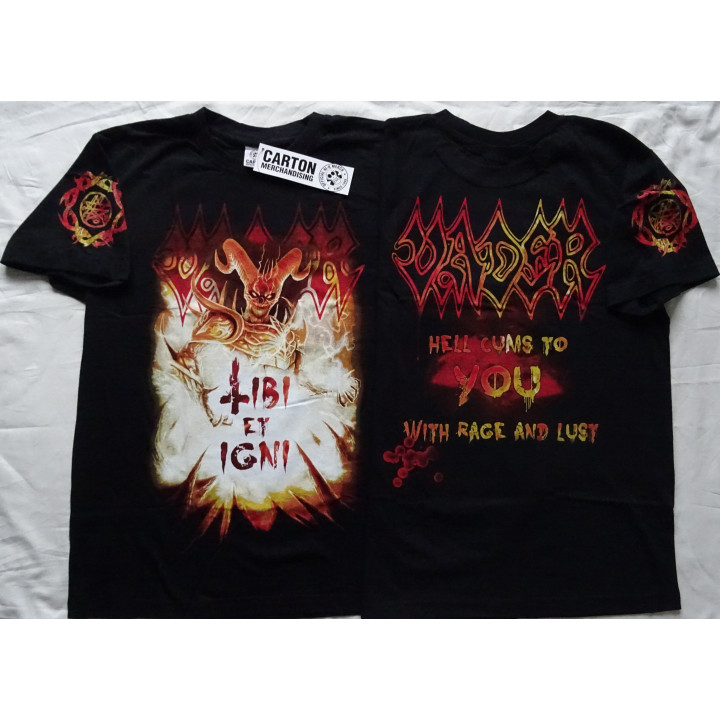 Vader Tibi et Igni Free Shipping Official T-Shirt Hell Cums to You with Rage and Lust