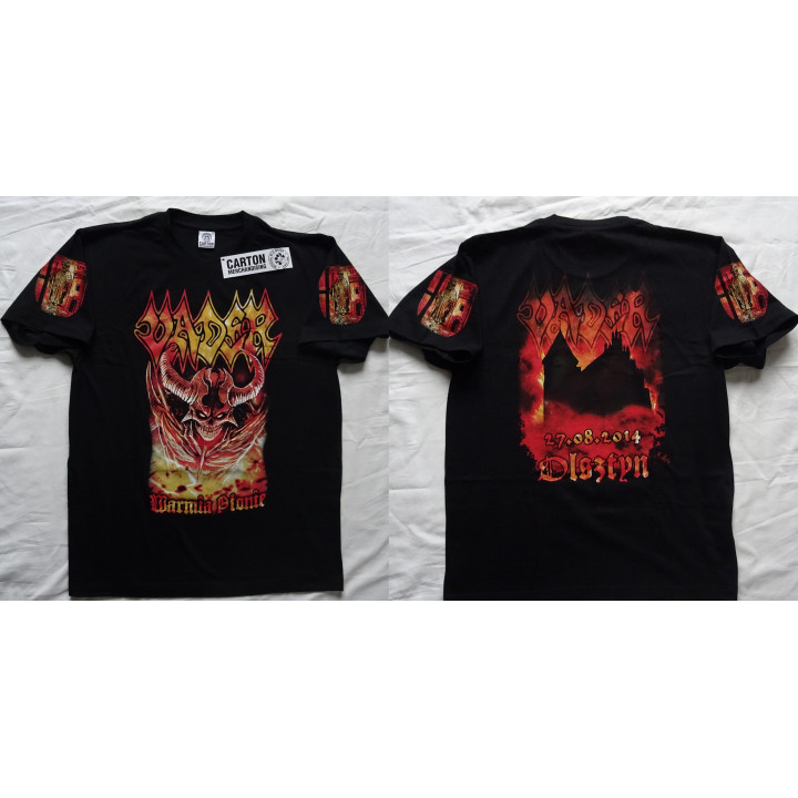Vader Blitz Tour Free Shipping Warmia is Burning 27.08.2014. Olsztyn Tibi et igni Tour Official T-Shirt Unique 