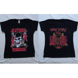 Slayer Slaytanic Wehrmacht Free Shipping World Sacrifice Tour 1989 Girly Women TShirt Angel of Death Regin in Blood Thrash Metal