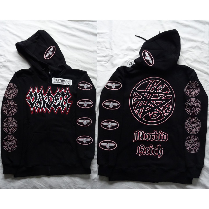 Vader Morbid Reich Official Original Zipper Hoodie Offizieller Kapuzenpullover mit Reißverschluss Death Metal 
