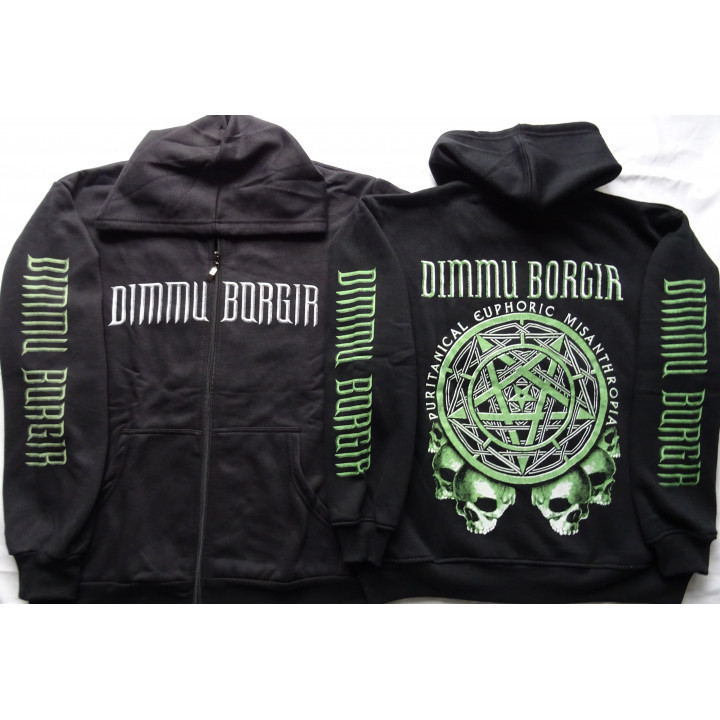 Dimmu Borgir Puritanical Euphoric Misanthropia Official Zipper Hoodie Offizieller Kapuzenpullover mit Reißverschluss Black Metal