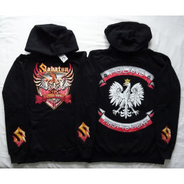 Sabaton Official Hoodies Coat Of Arms Poland First To Fight Hoodie Zipper Offizieller Kapuzenpullover mit Reißverschluss