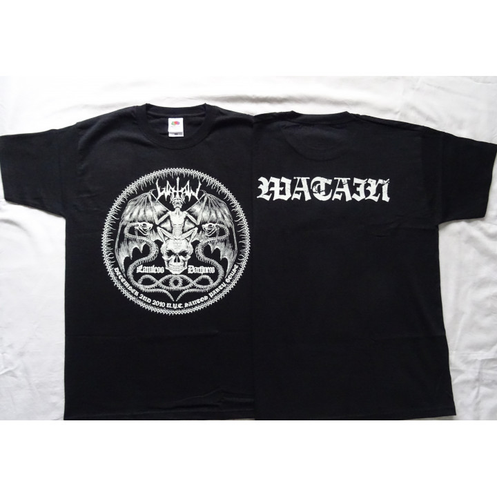Watain Lawless Darkness Free Shipping Official T-Shirt December 2nd 2010 N.Y.C. Santos Party House
