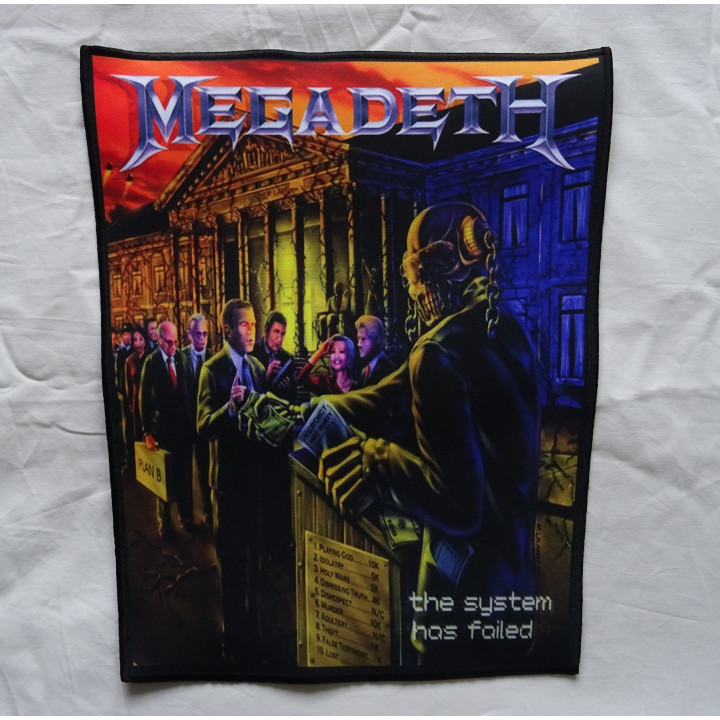 Megadeth The System Has Failed Backpatch Giant Back Patch Rückenaufnäher Aufnäher