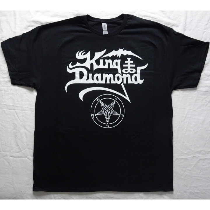 King Diamond Free Shipping Band White Logo Pentagram Official T-Shirt Real Photo Mercyful Fate Classic Old Heavy Metal