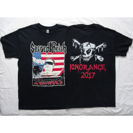 Sacred Reich Ignorance Official T-Shirt 30 Years Of Ignorance Real Photo Classic Old Thrash Metal