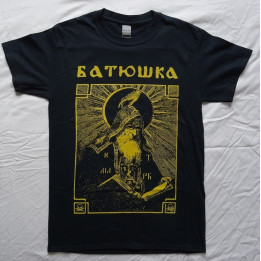 BATUSHKA LITOURGIYA SHEMA MONK BLACK T-SHIRT BLACK METAL 