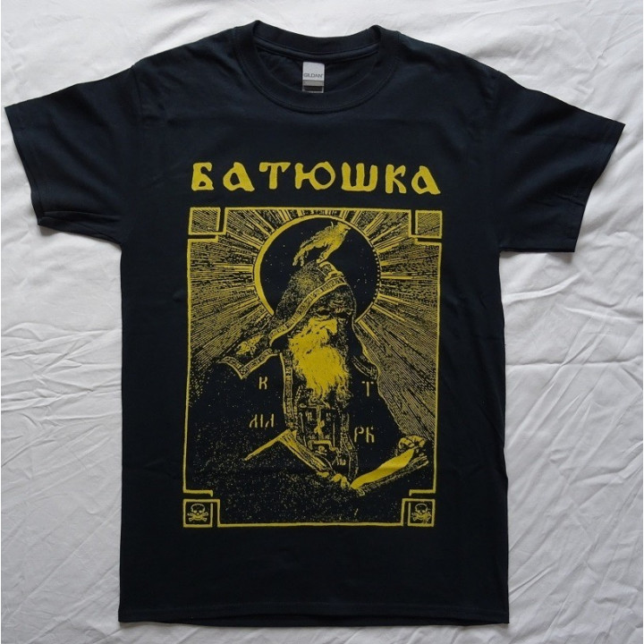 BATUSHKA LITOURGIYA SHEMA MONK BLACK T-SHIRT BLACK METAL 