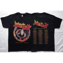 Judas Priest Invincible Shield Europe and Us Tour 2024 Serpent Itin Tee World Tour Official T-Shirt Real Photo 