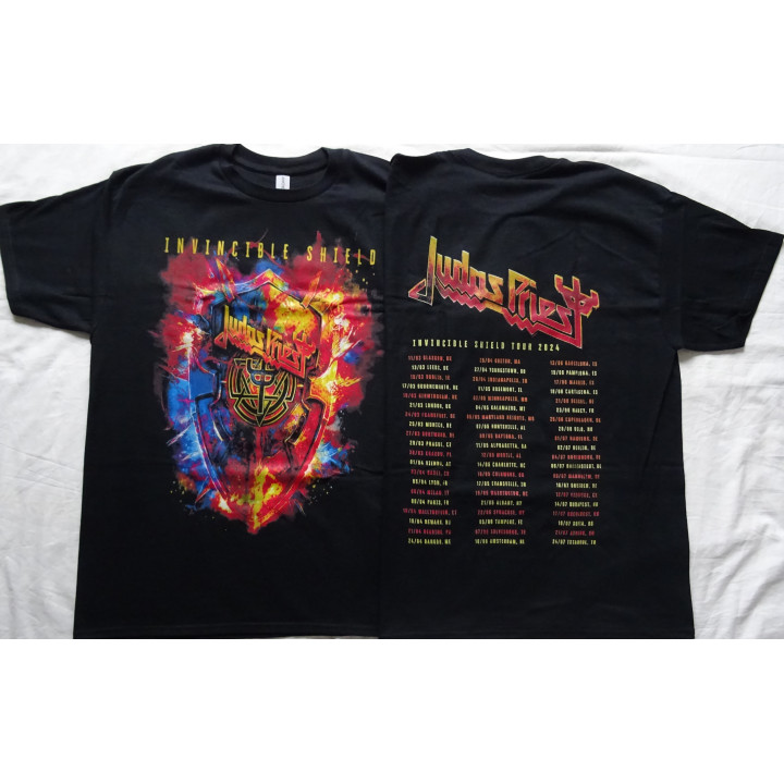 Judas Priest Invincible Shield World Tour 2024 Official T-Shirt Europe and Us Tour 2024 Real Photo 