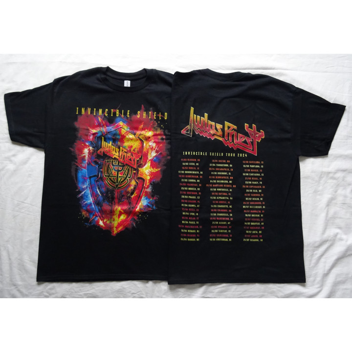 Judas Priest Invincible Shield World Tour 2024 Official T-Shirt Europe and Us Tour 2024 Real Photo 