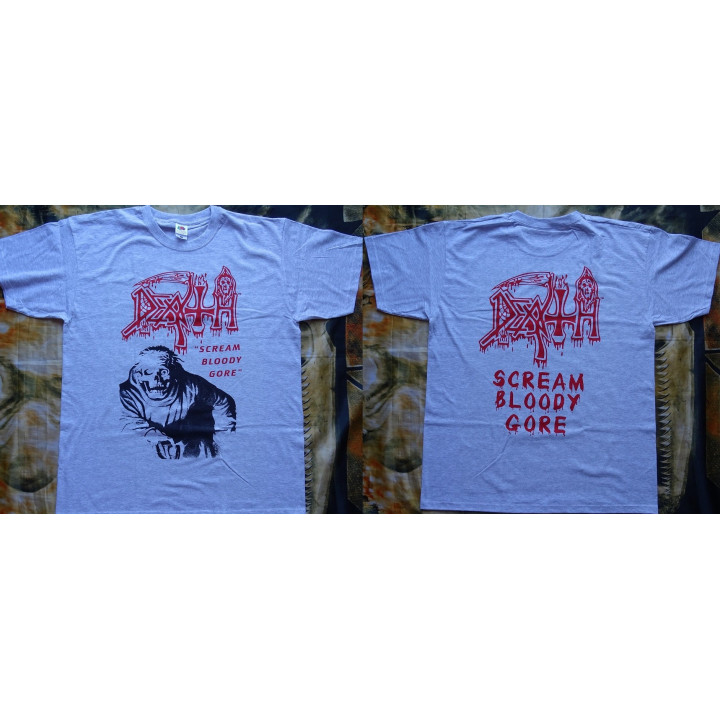 Death Scream Bloody Gore Official Gray T-Shirt Free Shipping Classic Death Metal Cult Legend Album 1987 Chuck Schuldiner 