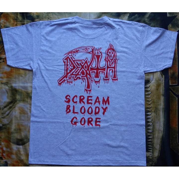 Death Scream Bloody Gore Official Gray T-Shirt Free Shipping Classic Death Metal Cult Legend Album 1987 Chuck Schuldiner 