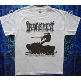 Devourment Fifty Ton War Machine Official T-Shirt Free Shipping Brutal Death Metal REAL PHOTO !  NO PHOTO SHOP