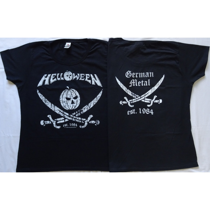 Helloween Pirate Pumpkin est 1984 German Metal 40 Years Official Women T-Shirt