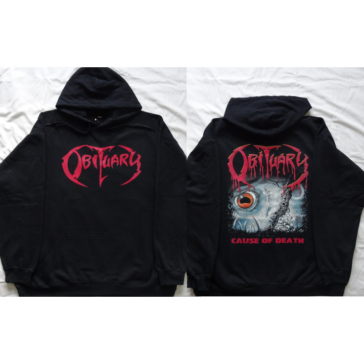 Obituary Cause of Death Hoodie Kapuzenjacke Hooded Big Size Große Größen Florida Death Metal Real Photo Gildan 2XL