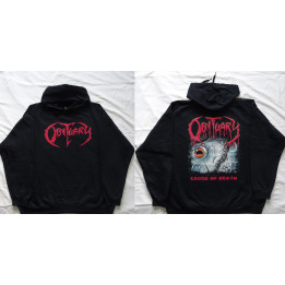 Obituary Cause of Death Hoodie Kapuzenjacke Hooded Big Size Große Größen Florida Death Metal Real Photo Gildan 5XL