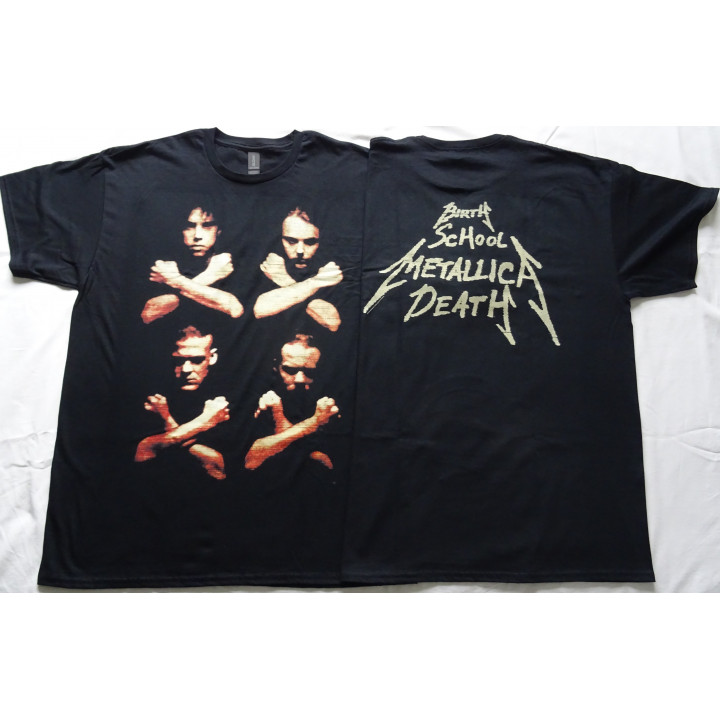 Metallica Birth School Metallica Death Official T-Shirt Real Photo Birth Death Crossed Arms