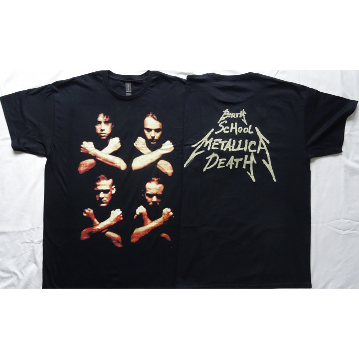 Metallica Birth School Metallica Death Official T-Shirt Real Photo Birth Death Crossed Arms