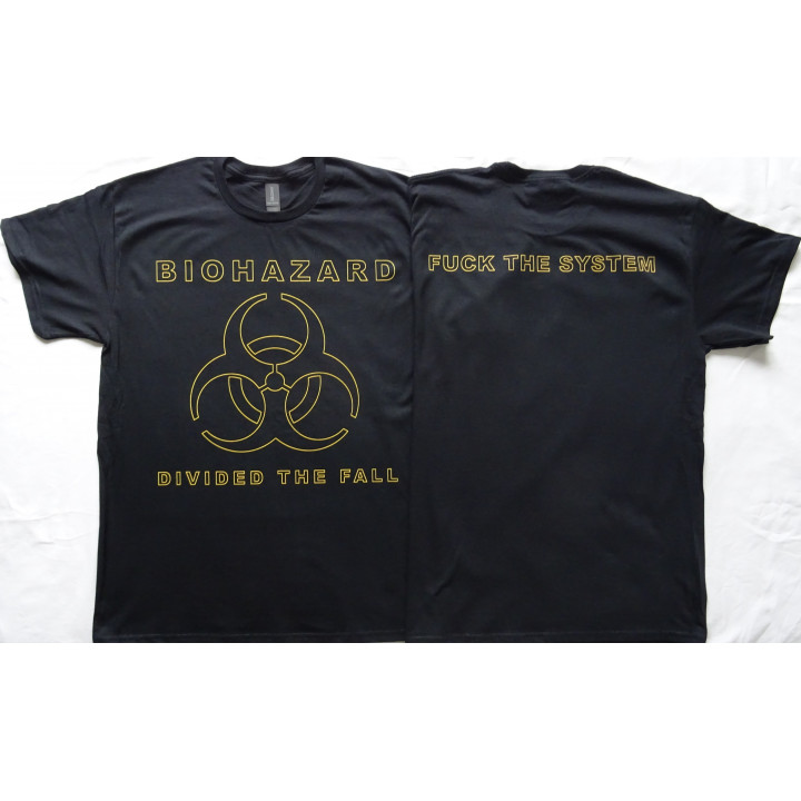 Biohazard Divided We Fall Official T-Shirt Fuck The System!
