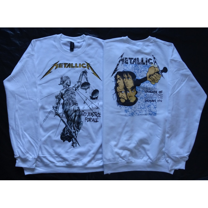 Metallica And Justice For All Official Oversized Crewneck Sweatshirt All Size S - 4XL Real Photo