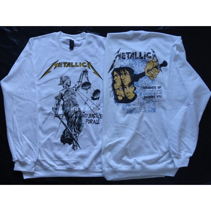 Metallica And Justice For All Official Oversized Crewneck Sweatshirt All Size S - 4XL Real Photo