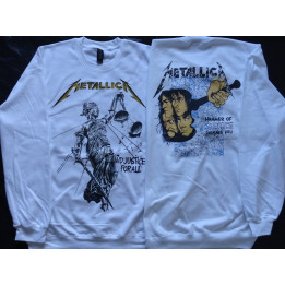 Metallica And Justice For All Official Oversized Crewneck Sweatshirt All Size S - 4XL Real Photo